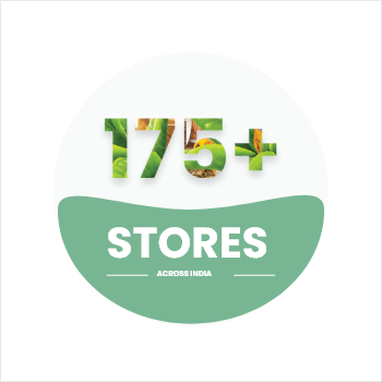 A banner showcasing 175+ stores across India